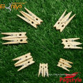 Narture color decorative mini wooden clothes hanging peg clips